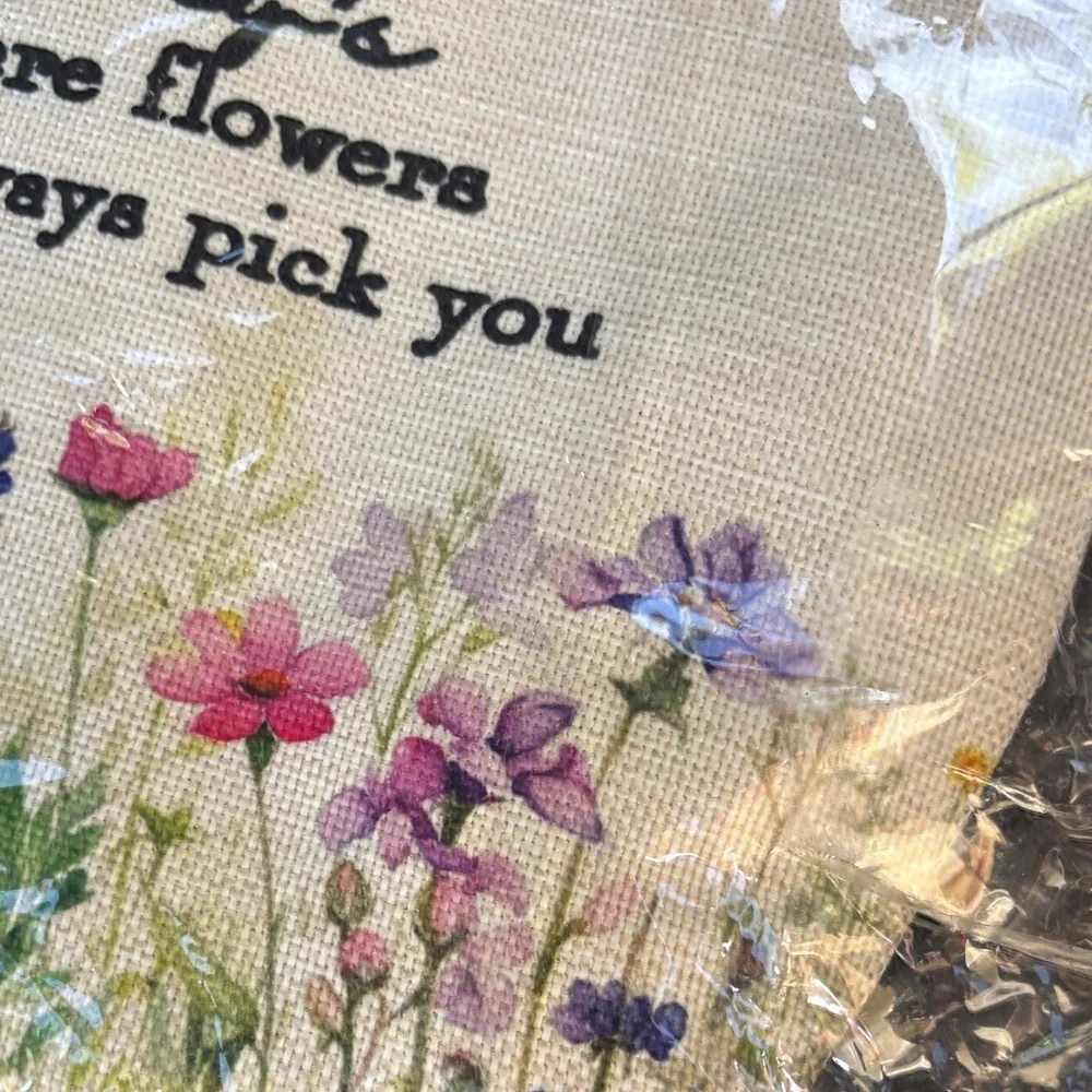 Floral Canvas Pouch with Heartfelt Message for Nanny